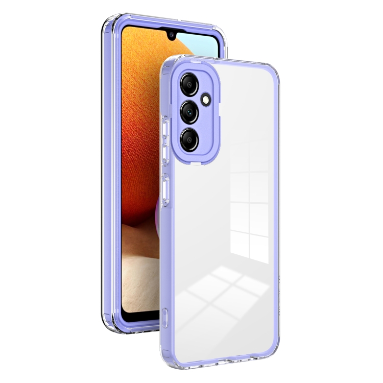 For Samsung Galaxy A14 5G 3 in 1 Clear TPU Color PC Frame Phone Case(Purple) 
For Samsung Galaxy A14 5G 3 in 1 Clear TPU Color PC Frame Phone Case(Purple)