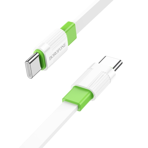 

Borofone BX89 Type-C to Type-C Union 60W Charging Data Cable, Length:1m(White Green)