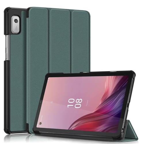 

For Lenovo Tab M9 TB-310FU 3-folding Leather Smart Tablet Case(Green)