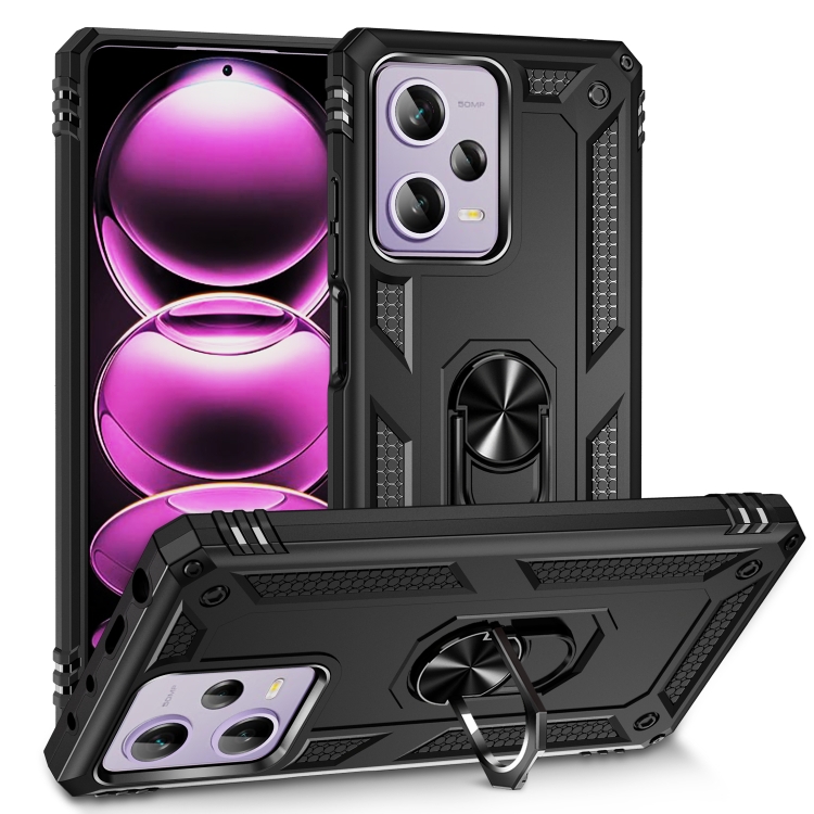 For Xiaomi Redmi Note 12 Pro 5G Shockproof TPU + PC Phone Case with Holder(Black)
For Xiaomi Redmi Note 12 Pro 5G Shockproof TPU + PC Phone Case with Holder(Black)