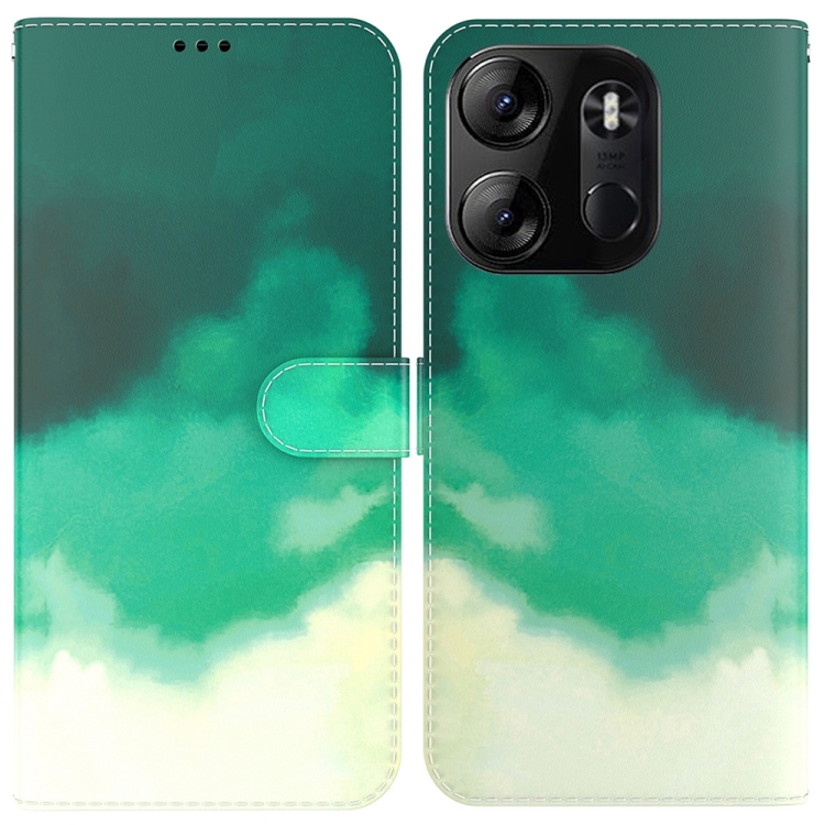 For Tecno Spark Go 2023 / Pop 7 Pro Watercolor Pattern Flip Leather Phone Case(Cyan Green)
For Tecno Spark Go 2023 / Pop 7 Pro Watercolor Pattern Flip Leather Phone Case(Cyan Green)