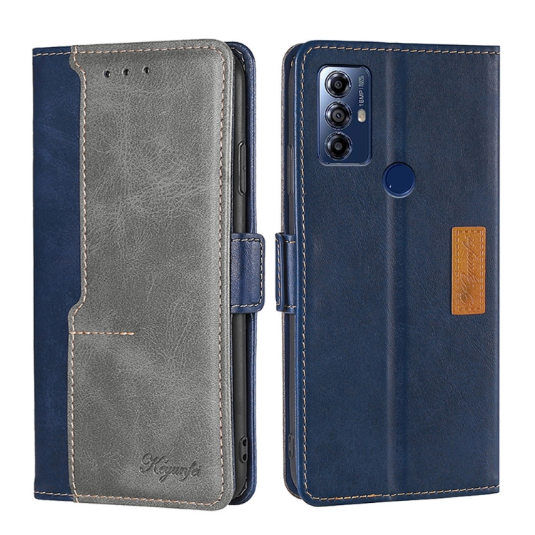 For Motorola Moto G Play 2023 Contrast Color Side Buckle Leather Phone Case(Blue + Grey)
For Motorola Moto G Play 2023 Contrast Color Side Buckle Leather Phone Case(Blue + Grey)