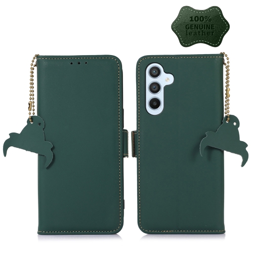 For Samsung Galaxy M14 5G Genuine Leather Magnetic RFID Leather Phone Case(Green)
For Samsung Galaxy M14 5G Genuine Leather Magnetic RFID Leather Phone Case(Green)