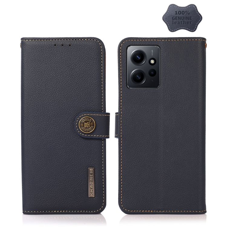 For Xiaomi Redmi Note 12 4G Global KHAZNEH Custer Texture RFID Genuine Leather Phone Case(Blue)
For Xiaomi Redmi Note 12 4G Global KHAZNEH Custer Texture RFID Genuine Leather Phone Case(Blue)
