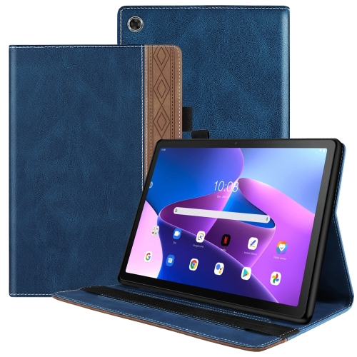 

For Lenovo Tab M10 Plus 3rd Gen Splicing Series Tablet Leather Case(Royal Blue)