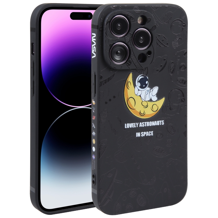 For iPhone 14 Pro Astronaut Pattern Silicone Straight Edge Phone Case(Lovely Astronaut-Black)
For iPhone 14 Pro Astronaut Pattern Silicone Straight Edge Phone Case(Lovely Astronaut-Black)