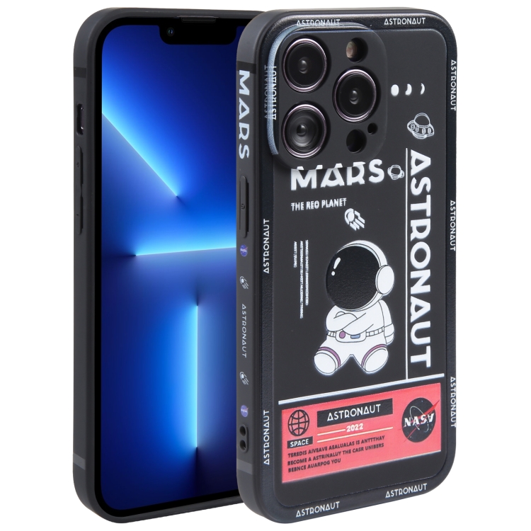 For iPhone 13 Pro Max Astronaut Pattern Silicone Straight Edge Phone Case(Mars Astronaut-Black)
For iPhone 13 Pro Max Astronaut Pattern Silicone Straight Edge Phone Case(Mars Astronaut-Black)