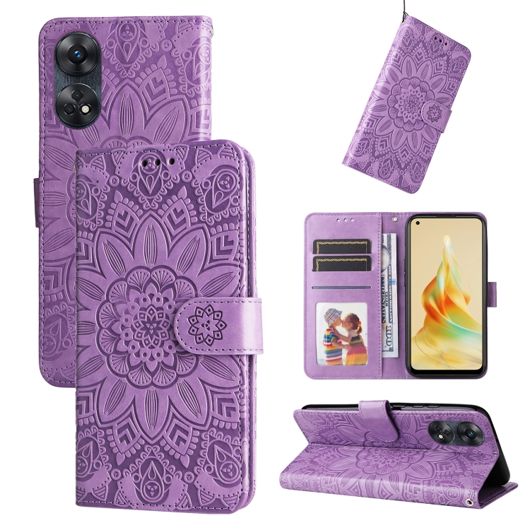 For OPPO Reno8 T 4G Embossed Sunflower Leather Phone Case(Purple)
For OPPO Reno8 T 4G Embossed Sunflower Leather Phone Case(Purple)