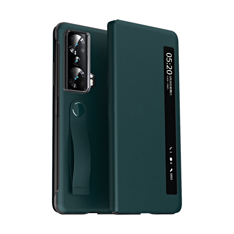 For Honor Magic Vs Side Window View Smart Litchi Pattern Leather Phone Case with Hand Strap(Green)
For Honor Magic Vs Side Window View Smart Litchi Pattern Leather Phone Case with Hand Strap(Green)