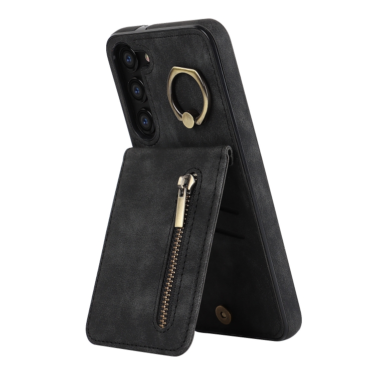 For Samsung Galaxy S23 5G Retro Ring and Zipper RFID Card Slot Phone Case(Black)
For Samsung Galaxy S23 5G Retro Ring and Zipper RFID Card Slot Phone Case(Black)