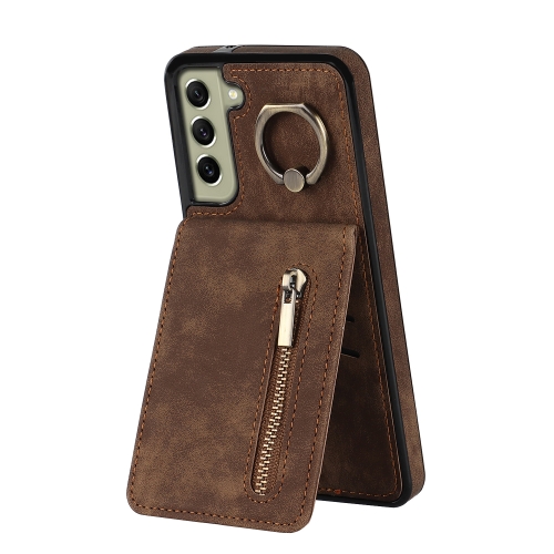For Samsung Galaxy S22 5G Retro Ring and Zipper RFID Card Slot Phone Case(Brown)
For Samsung Galaxy S22 5G Retro Ring and Zipper RFID Card Slot Phone Case(Brown)