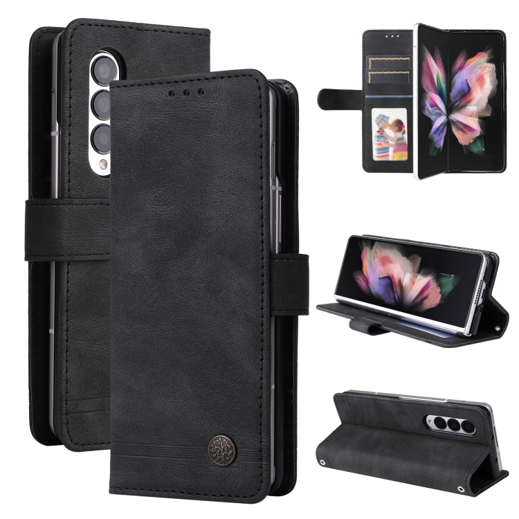 For Samsung Galaxy Z Fold3 5G Skin Feel Life Tree Metal Button Leather Phone Case(Black)
For Samsung Galaxy Z Fold3 5G Skin Feel Life Tree Metal Button Leather Phone Case(Black)