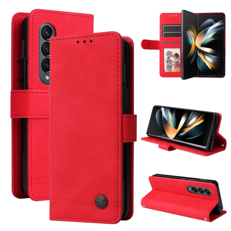 For Samsung Galaxy Z Fold4 5G Skin Feel Life Tree Metal Button Leather Phone Case(Red)
For Samsung Galaxy Z Fold4 5G Skin Feel Life Tree Metal Button Leather Phone Case(Red)
