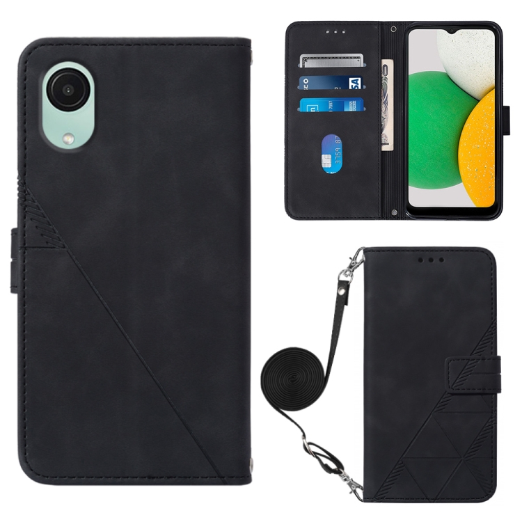 For Samsung Galaxy A04 Core Crossbody 3D Embossed Flip Leather Phone Case(Black)
For Samsung Galaxy A04 Core Crossbody 3D Embossed Flip Leather Phone Case(Black)