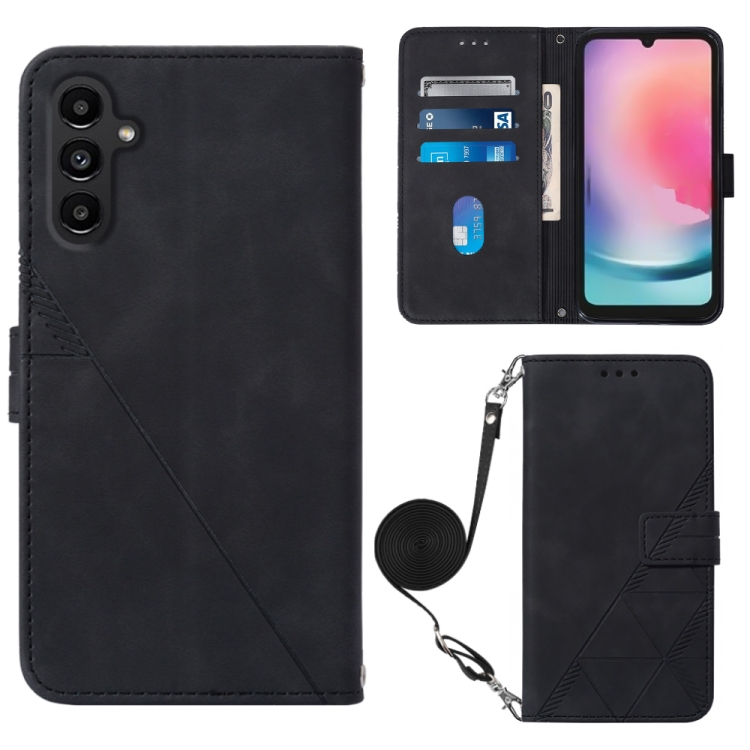 For Samsung Galaxy A24 4G Crossbody 3D Embossed Flip Leather Phone Case(Black)
For Samsung Galaxy A24 4G Crossbody 3D Embossed Flip Leather Phone Case(Black)