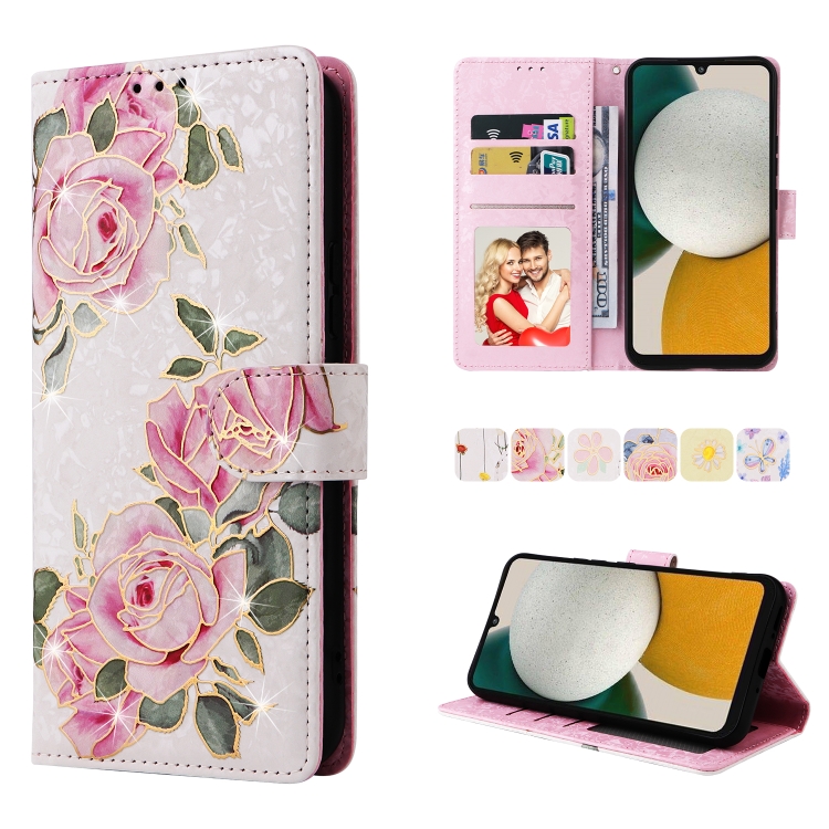 For Samsung Galaxy A34 5G Bronzing Painting RFID Leather Phone Case(Rose Flower)
For Samsung Galaxy A34 5G Bronzing Painting RFID Leather Phone Case(Rose Flower)