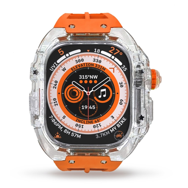 For Apple Watch Ultra 49mm Fluorine Rubber Clear Armor Case Watch Band(Orange)
For Apple Watch Ultra 49mm Fluorine Rubber Clear Armor Case Watch Band(Orange)
