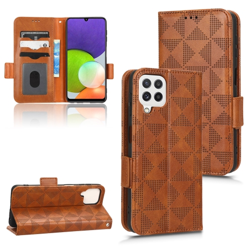 For Samsung Galaxy A22 4G / M22 4G Symmetrical Triangle Leather Phone Case(Brown)
For Samsung Galaxy A22 4G / M22 4G Symmetrical Triangle Leather Phone Case(Brown)