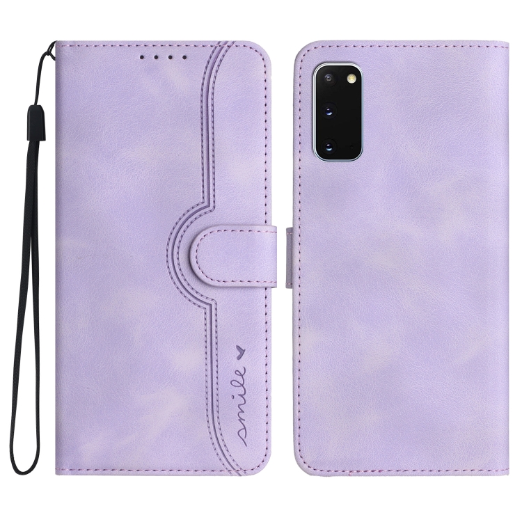 For Samsung Galaxy S20 Heart Pattern Skin Feel Leather Phone Case(Purple) 
For Samsung Galaxy S20 Heart Pattern Skin Feel Leather Phone Case(Purple)