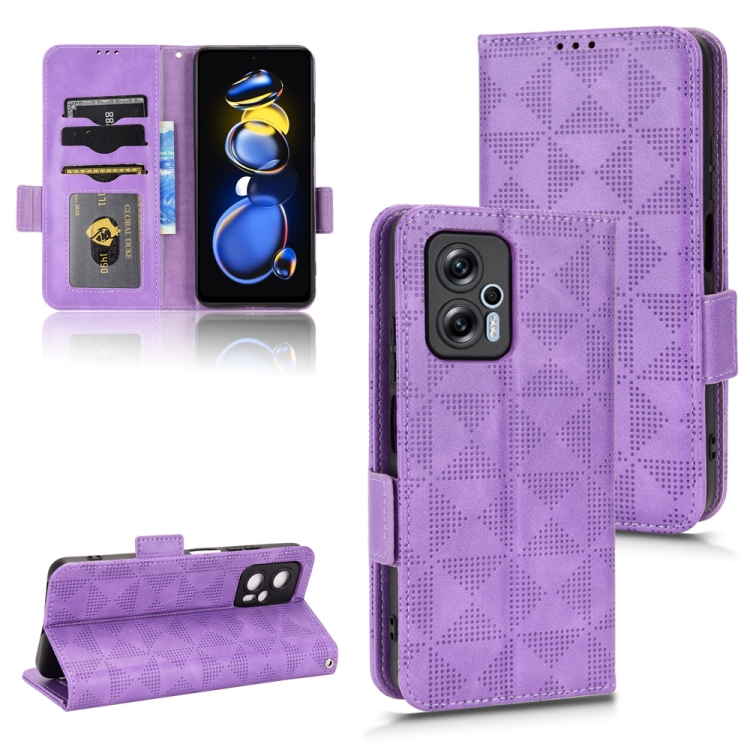 For Xiaomi Redmi Note 11T Pro Symmetrical Triangle Leather Phone Case(Purple)
For Xiaomi Redmi Note 11T Pro Symmetrical Triangle Leather Phone Case(Purple)