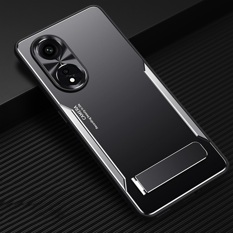 For OPPO A1 Pro / A98 Blade Series TPU + Titanium Alloy Phone Case with Holder(Black Silver)
For OPPO A1 Pro / A98 Blade Series TPU + Titanium Alloy Phone Case with Holder(Black Silver)