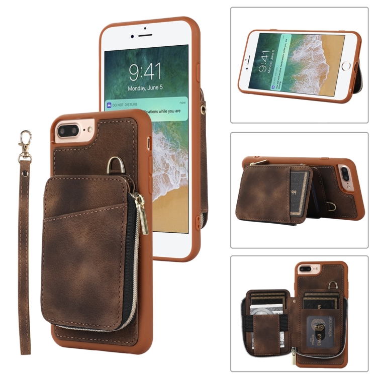 For iPhone SE 2022 / 2020 / 8 / 7 Zipper Card Bag Back Cover Phone Case(Brown)
For iPhone SE 2022 / 2020 / 8 / 7 Zipper Card Bag Back Cover Phone Case(Brown)
