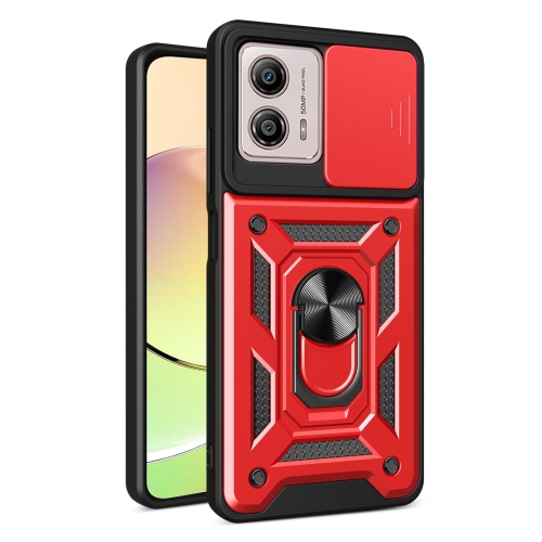 

For Motorola Moto G53 / G13 / G23 5G Sliding Camera Cover Design TPU+PC Phone Case(Red)
