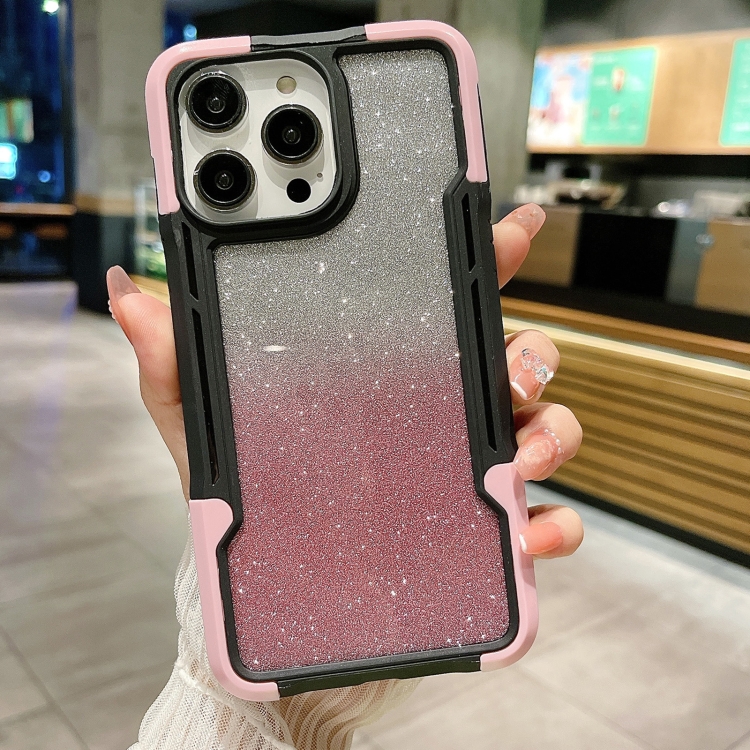 For iPhone 12 Pro Armor Acrylic 3 in 1 Gradient Glitter Powder Phone Case(Pink)
For iPhone 12 Pro Armor Acrylic 3 in 1 Gradient Glitter Powder Phone Case(Pink)