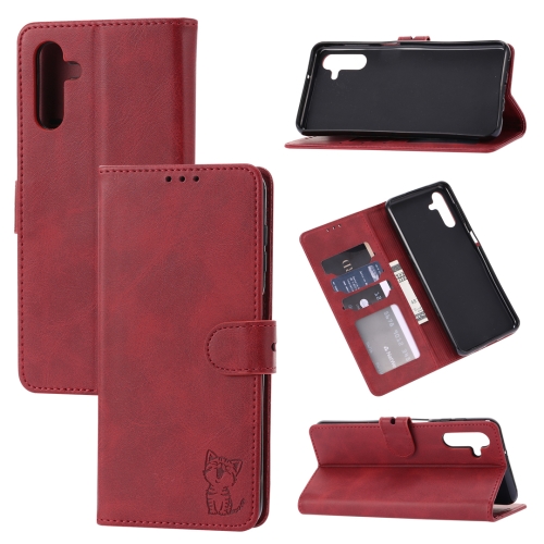 For Samsung Galaxy A24 4G Embossed Happy Cat Pattern Flip Leather Phone Case(Red)
For Samsung Galaxy A24 4G Embossed Happy Cat Pattern Flip Leather Phone Case(Red)