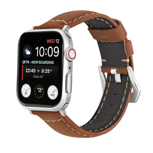 For Apple Watch Ultra 49mm / Series 8&7 45mm / SE 2&6&SE&5&4 44mm / 3&2&1 42mm Silver Buckle Genuine Leather Watch Band(Frosted Brown)
For Apple Watch Ultra 49mm / Series 8&7 45mm / SE 2&6&SE&5&4 44mm / 3&2&1 42mm Silver Buckle Genuine Leather Watch Band(Frosted Brown)