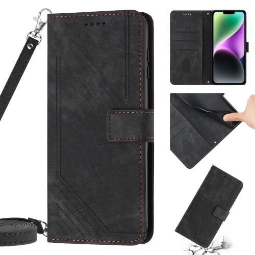 For iPhone 11 Pro Skin Feel Stripe Pattern Leather Phone Case with Lanyard(Black)
For iPhone 11 Pro Skin Feel Stripe Pattern Leather Phone Case with Lanyard(Black)