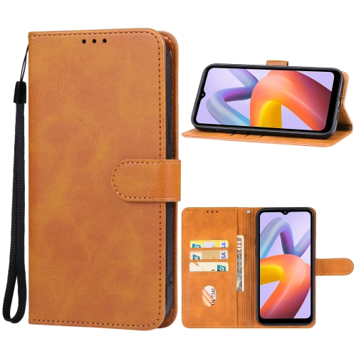 For Xiaomi Poco C Leather Phone Case Brown