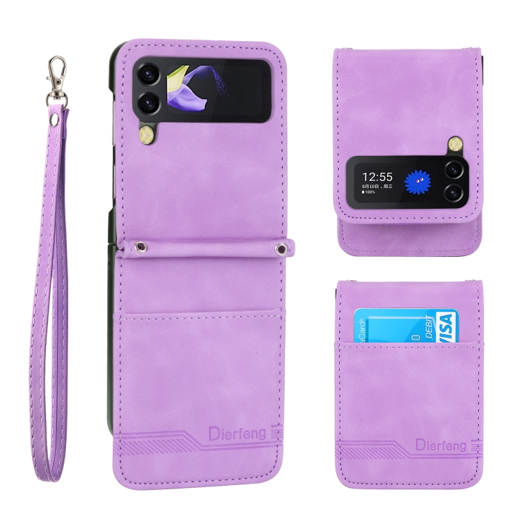 For Samsung Galaxy Z Flip3 5G Dierfeng Dream Line TPU + PU Leather Phone Case(Purple)
For Samsung Galaxy Z Flip3 5G Dierfeng Dream Line TPU + PU Leather Phone Case(Purple)