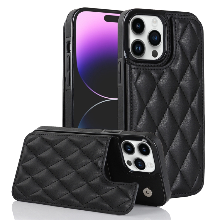 For iPhone 13 Pro Max Double Buckle Rhombic PU Leather Phone Case(Black)
For iPhone 13 Pro Max Double Buckle Rhombic PU Leather Phone Case(Black)