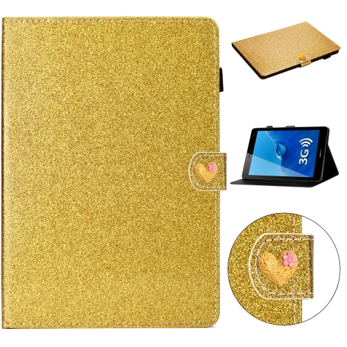 For Huawei MediaPad T3 7 0 Glitter Powder Love Buckle Horizontal Flip