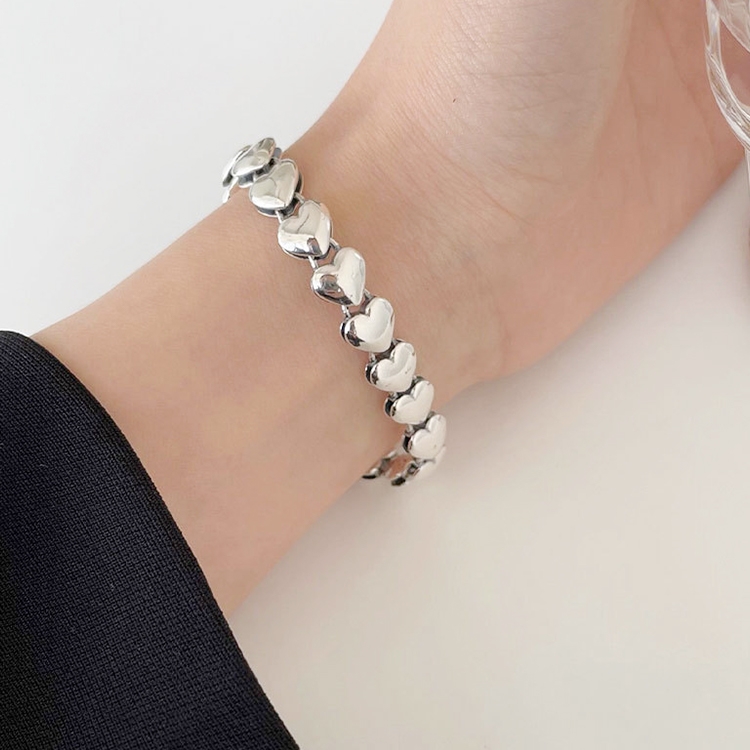 925 Sterling Silver Vintage Open Bracelet Hand Decoration, Specification:SL0460
925 Sterling Silver Vintage Open Bracelet Hand Decoration, Specification:SL0460