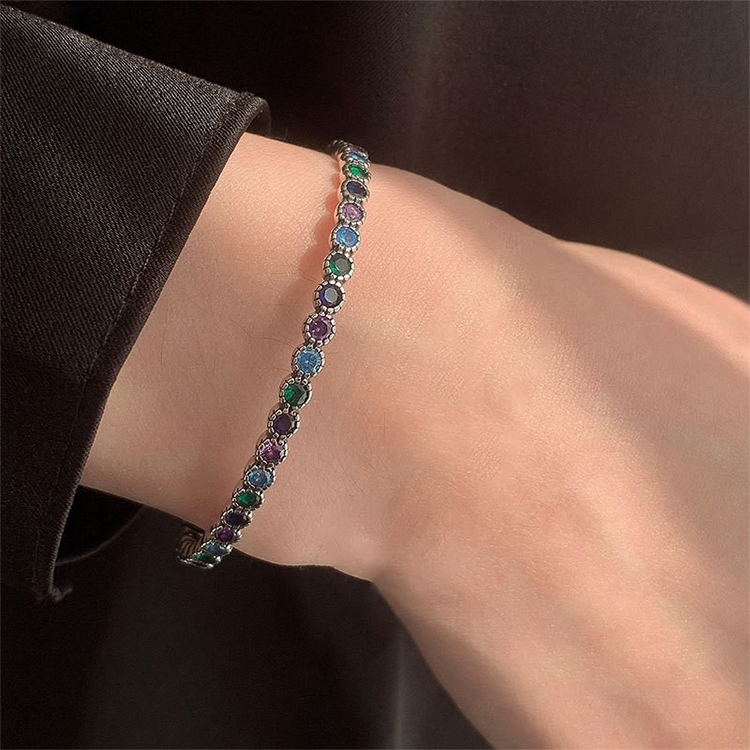 925 Sterling Silver Vintage Open Bracelet Hand Decoration, Specification:SL0731
925 Sterling Silver Vintage Open Bracelet Hand Decoration, Specification:SL0731