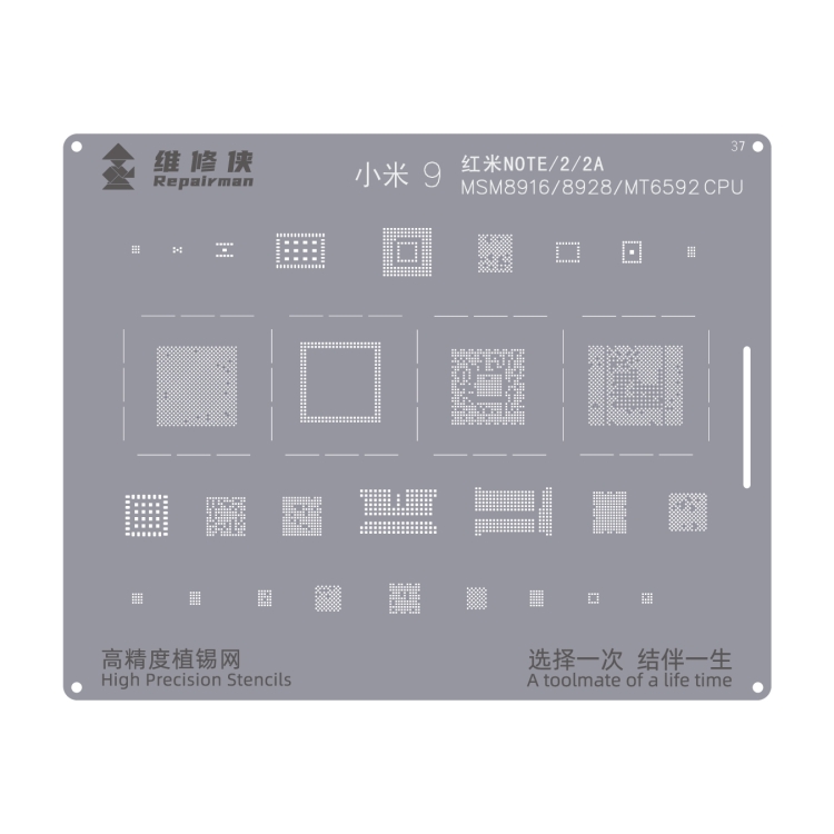 For Xiaomi Redmi Note 2 / 2A Repairman High Precision Stencils CPU BGA iC Reballing Planting Tin Plate
For Xiaomi Redmi Note 2 / 2A Repairman High Precision Stencils CPU BGA iC Reballing Planting Tin Plate