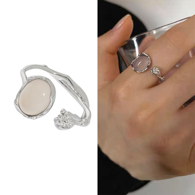 925 Sterling Silver Ladies Irregular Crystal Onyx Open Ring, Specification:J1538
925 Sterling Silver Ladies Irregular Crystal Onyx Open Ring, Specification:J1538