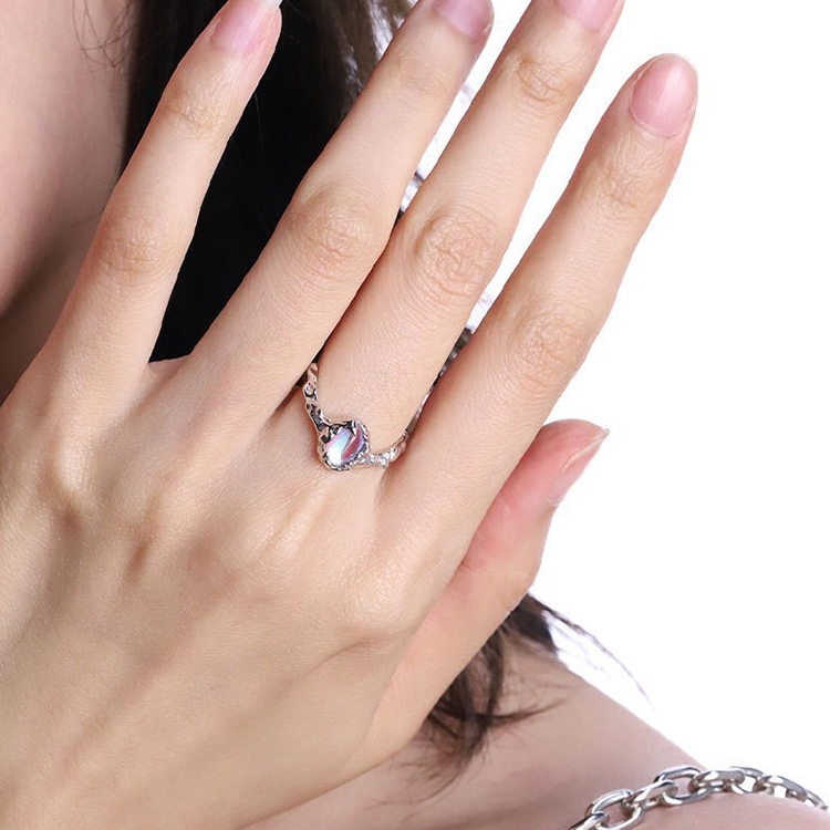 925 Sterling Silver Ladies Irregular Crystal Onyx Open Ring, Specification:J2920
925 Sterling Silver Ladies Irregular Crystal Onyx Open Ring, Specification:J2920