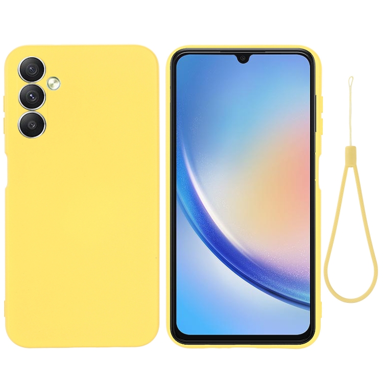 For Samsung Galaxy M14 5G Pure Color Liquid Silicone Shockproof Phone Case(Yellow)
For Samsung Galaxy M14 5G Pure Color Liquid Silicone Shockproof Phone Case(Yellow)