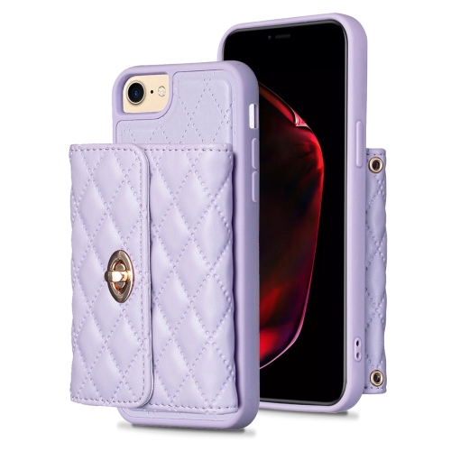 For iPhone SE 2022 / 2020 / 8 / 7 Horizontal Wallet Rhombic Leather Phone Case(Purple)
For iPhone SE 2022 / 2020 / 8 / 7 Horizontal Wallet Rhombic Leather Phone Case(Purple)