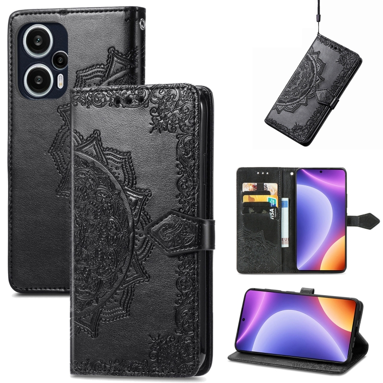 For Xiaomi Redmi Note 12 Turbo Mandala Flower Embossed Leather Phone Case(Black)
For Xiaomi Redmi Note 12 Turbo Mandala Flower Embossed Leather Phone Case(Black)