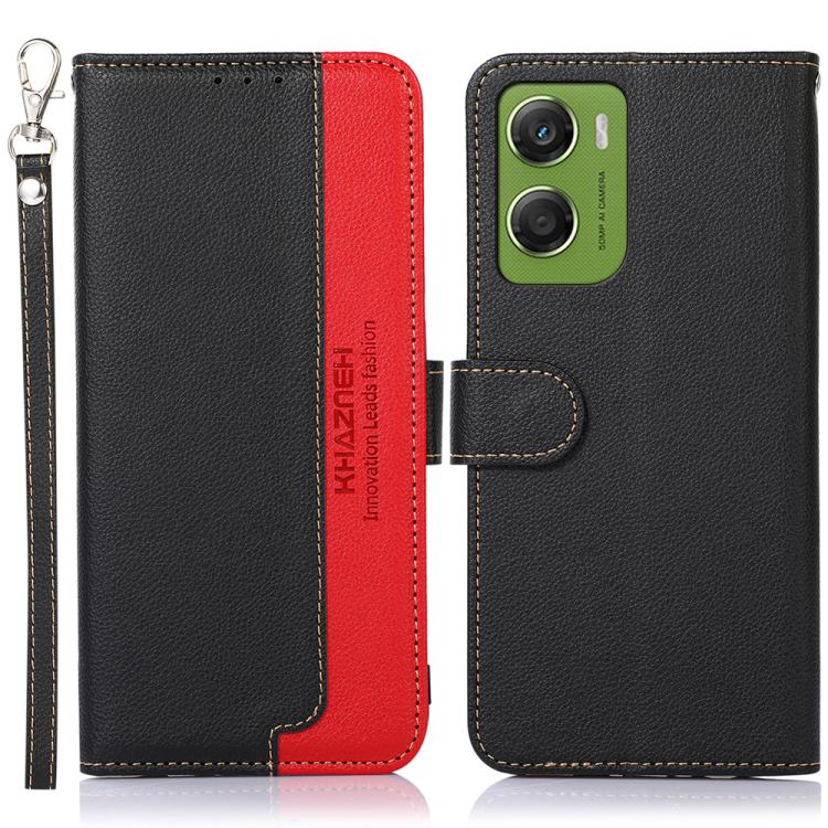 For Motorola Moto G06 4G KHAZNEH Litchi Texture Leather RFID Phone Case(Black) 
For Motorola Moto G06 4G KHAZNEH Litchi Texture Leather RFID Phone Case(Black)
