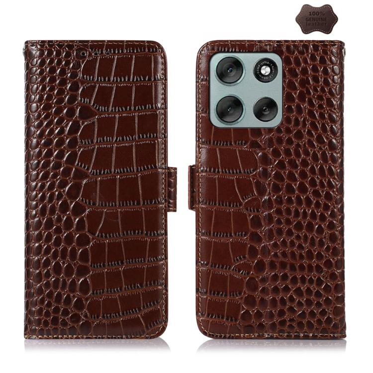 For Motorola Moto G56 5G Crocodile Top Layer Cowhide Leather Phone Case(Brown)
For Motorola Moto G56 5G Crocodile Top Layer Cowhide Leather Phone Case(Brown)