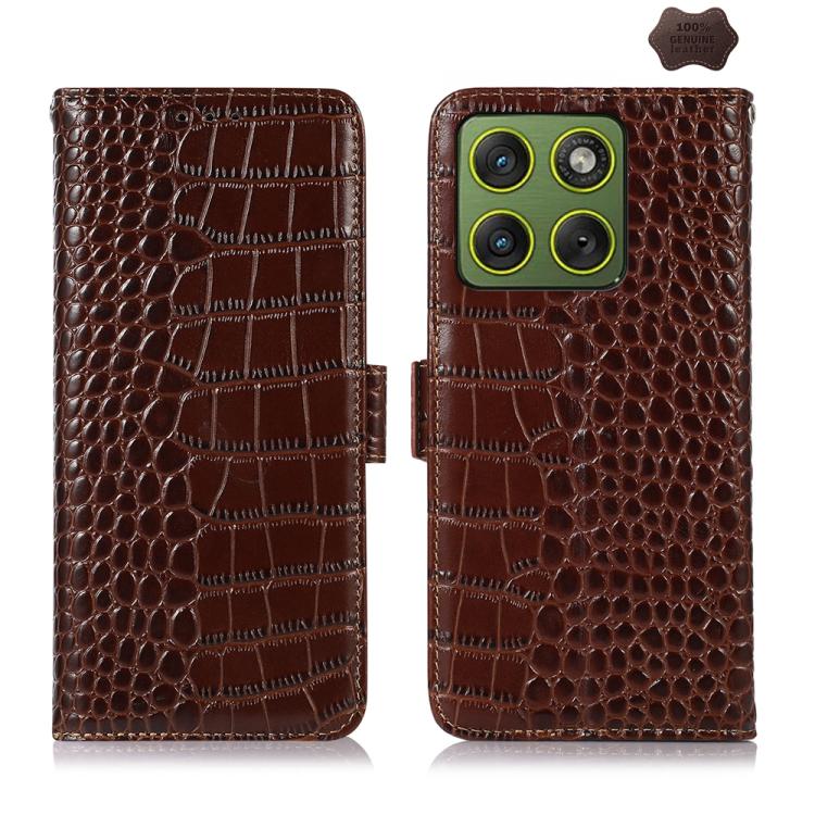For Motorola Edge 70 5G Crocodile Top Layer Cowhide Leather Phone Case(Brown)
For Motorola Edge 70 5G Crocodile Top Layer Cowhide Leather Phone Case(Brown)