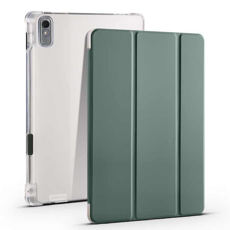 For Lenovo Pad Plus 2023 11.5 inch 3-folding ClearTPU Leather Tablet Case with Pen slot(Deep Green)
For Lenovo Pad Plus 2023 11.5 inch 3-folding ClearTPU Leather Tablet Case with Pen slot(Deep Green)