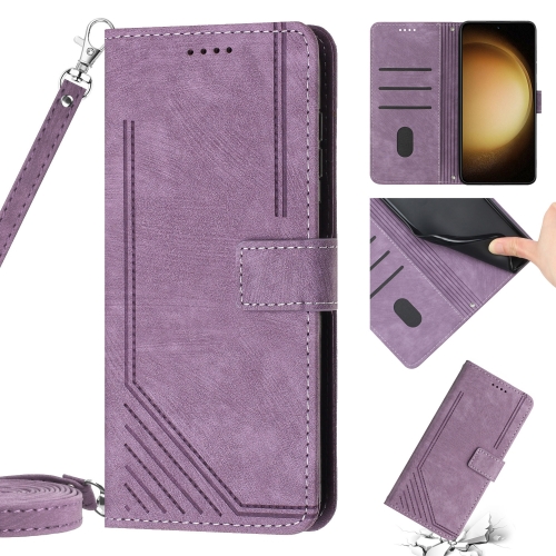 For Samsung Galaxy S21+ 5G Skin Feel Stripe Pattern Leather Phone Case with Lanyard(Purple)
For Samsung Galaxy S21+ 5G Skin Feel Stripe Pattern Leather Phone Case with Lanyard(Purple)