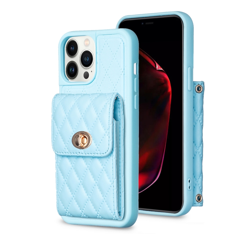 For iPhone 13 Pro Vertical Metal Buckle Wallet Rhombic Leather Phone Case(Blue)
For iPhone 13 Pro Vertical Metal Buckle Wallet Rhombic Leather Phone Case(Blue)