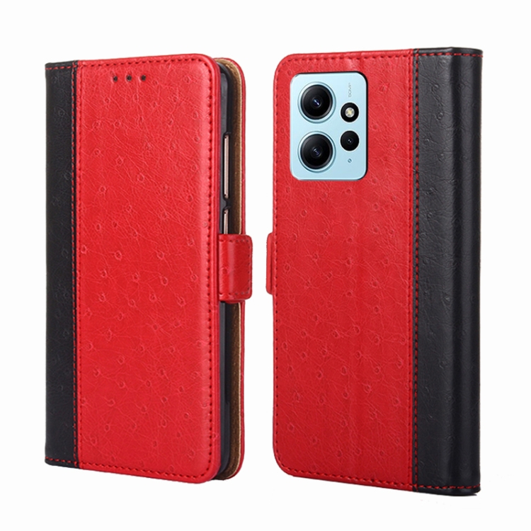 For Xiaomi Redmi Note 12 4G Global Ostrich Texture Flip Leather Phone Case(Red) 
For Xiaomi Redmi Note 12 4G Global Ostrich Texture Flip Leather Phone Case(Red)